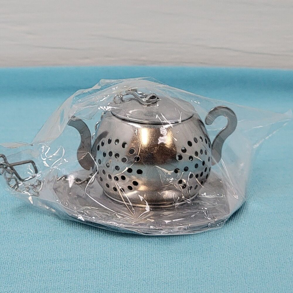 Teapot Shaped Tea Infuser Stainless Steel Drip Tray
